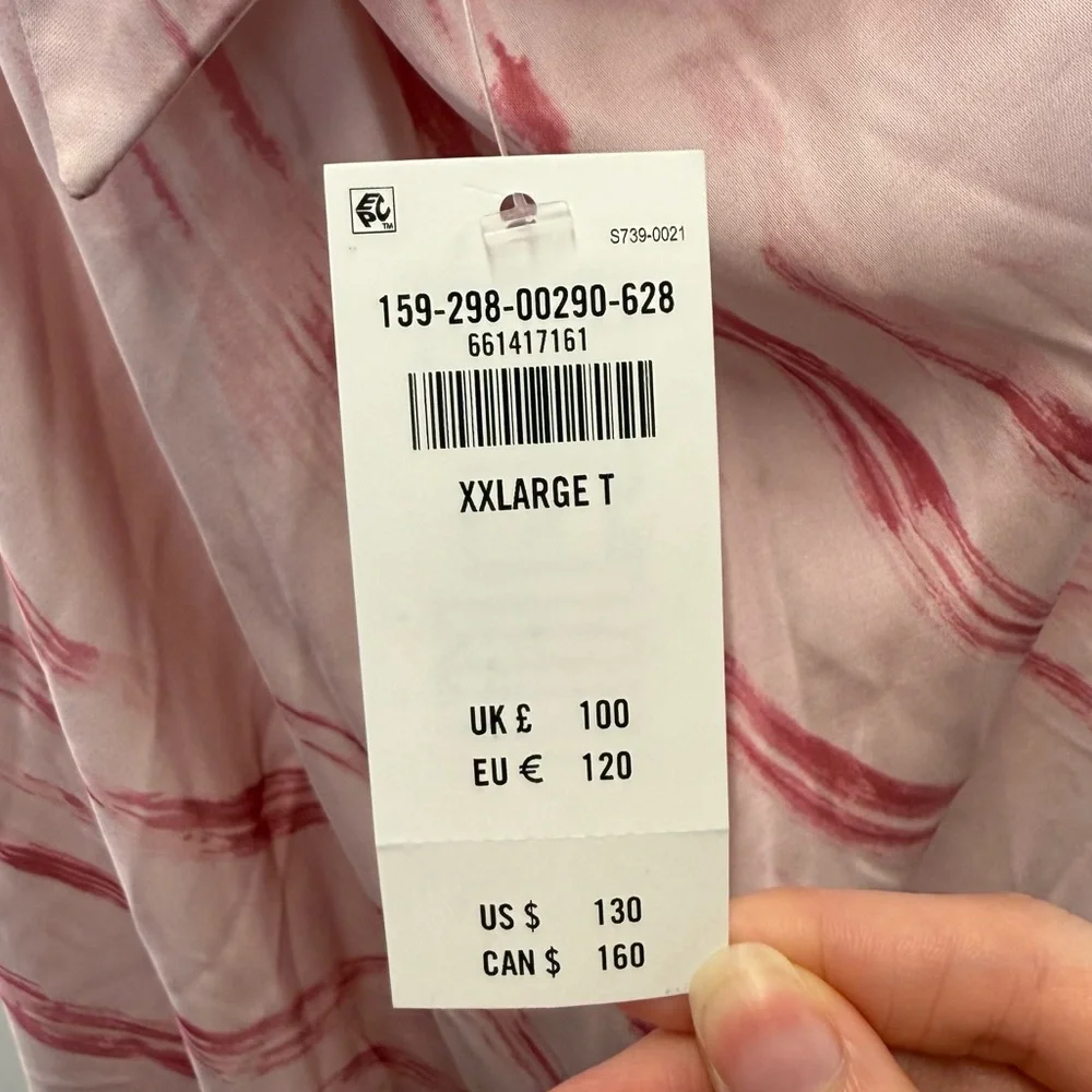 Abercrombie The A&F Pink Julia Slip Halter Maxi Dress Size XXLT NWT